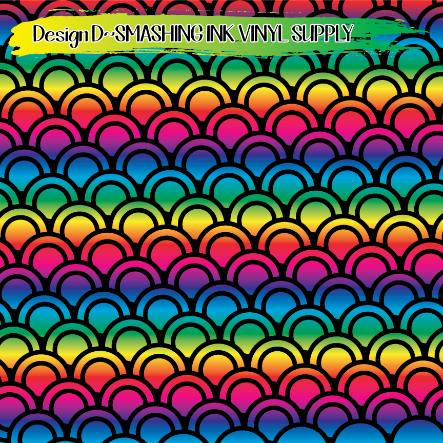 Rainbow Swirl ★ Printed Vinyl Sheets | Faux Leather | Laser Safe