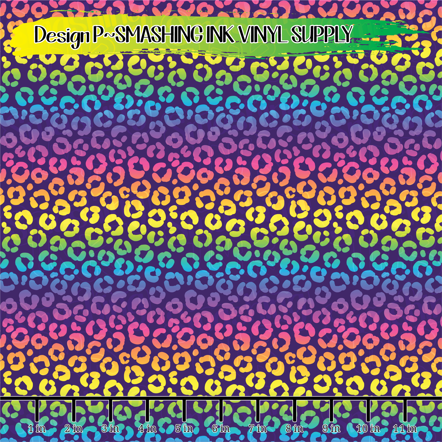 Rainbow Cheetah ★ Printed Vinyl Sheets | Faux Leather | Laser Safe