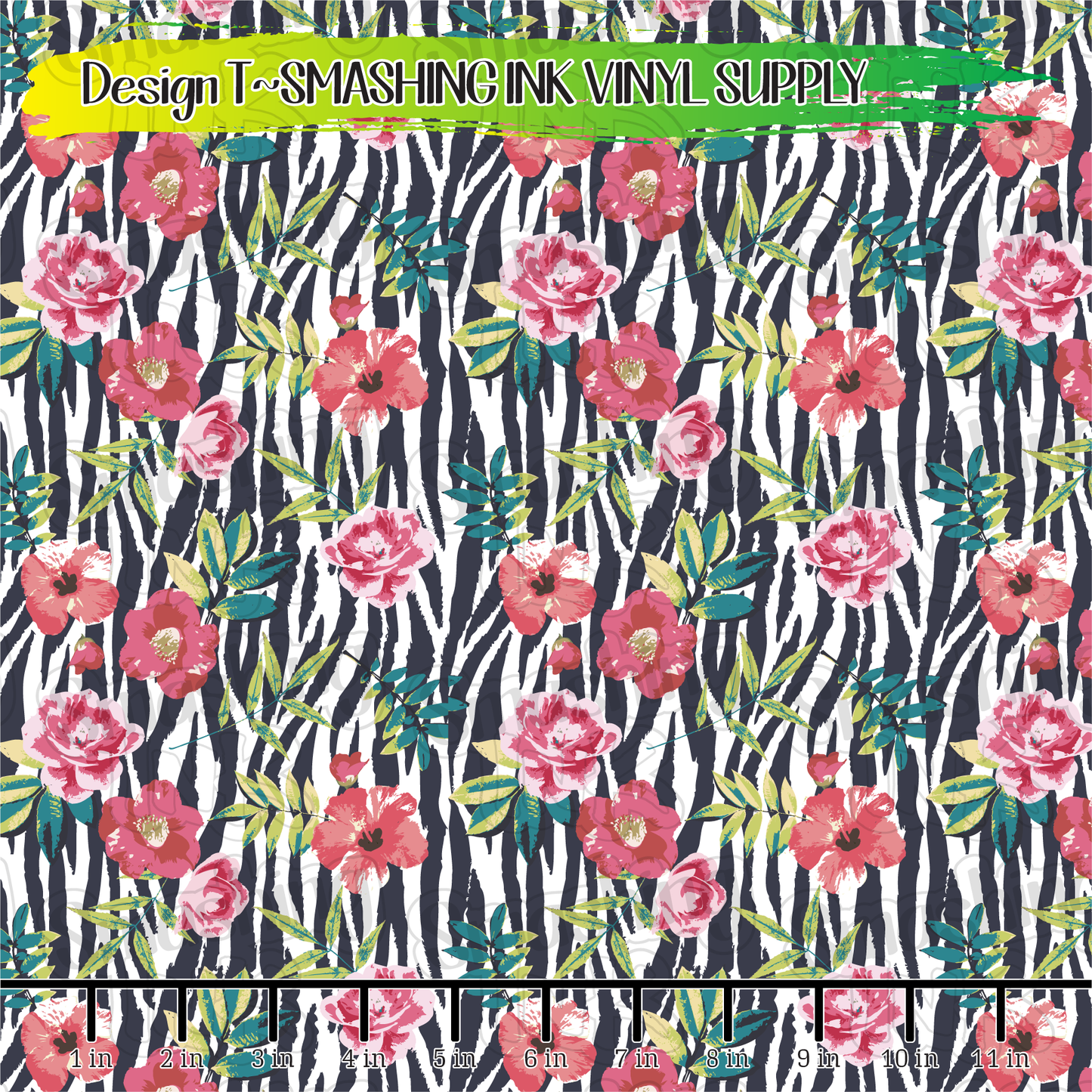 Floral Animal Print ★ Printed Vinyl Sheets | Faux Leather | Laser Safe