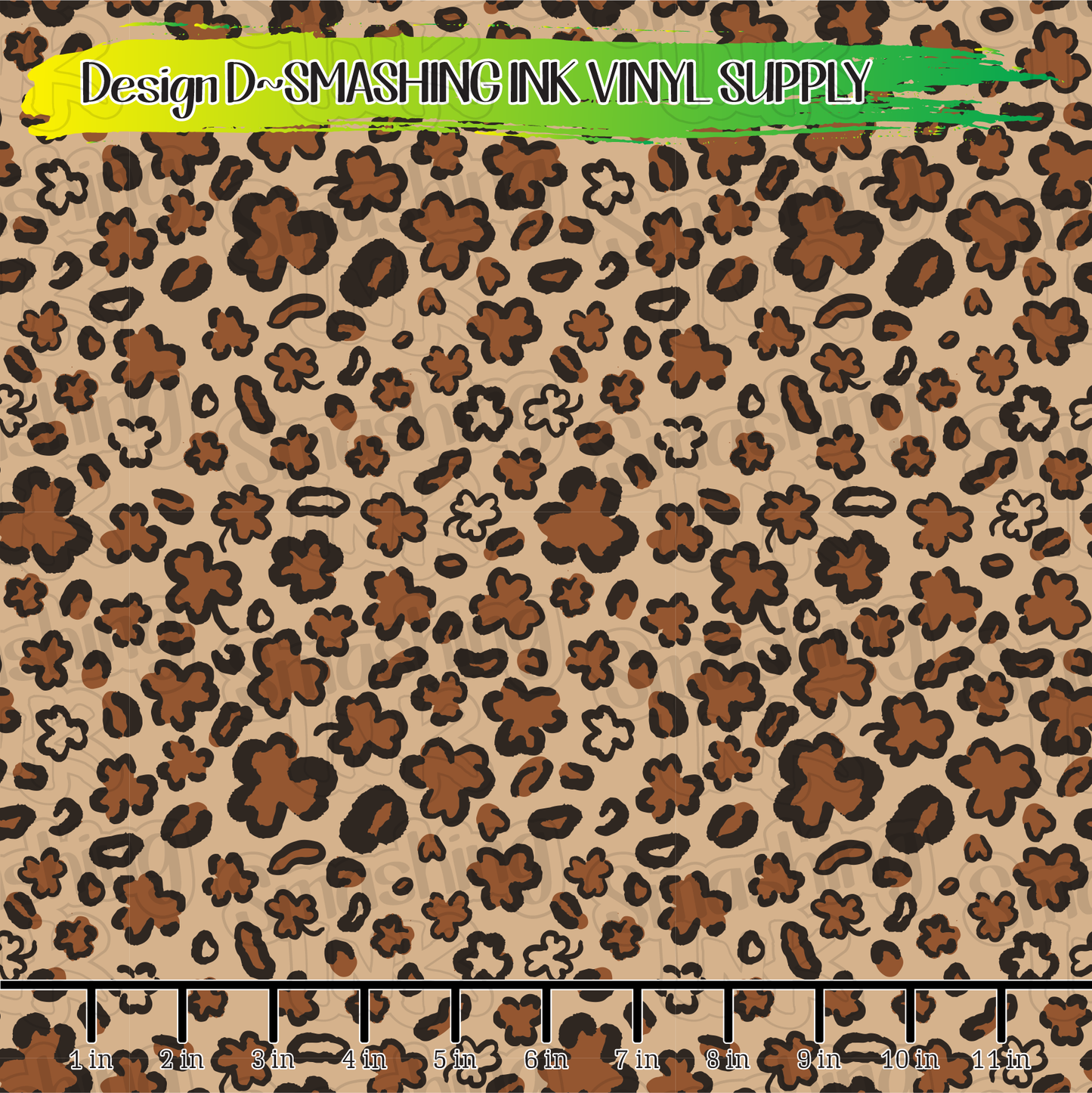 St. Pattys Leopard ★ Printed Vinyl Sheets | Faux Leather | Laser Safe