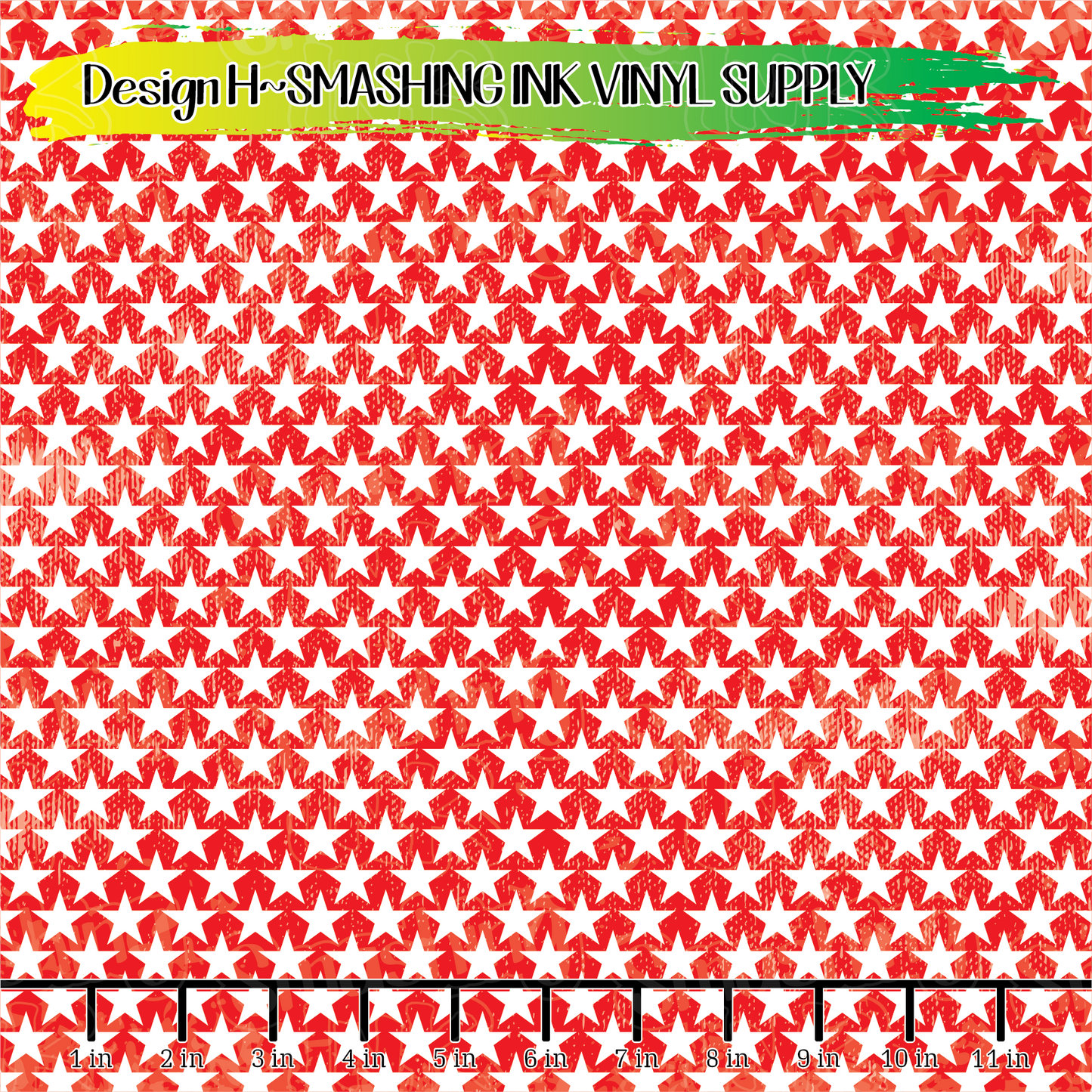 Red White Distressed Stars ★ Printed Vinyl Sheets | Faux Leather | Laser Safe