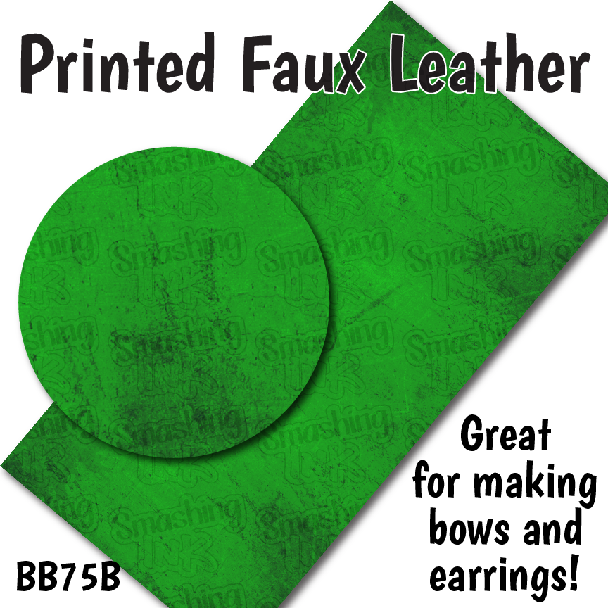 Spooky Texture Green - Faux Leather Sheet (SHIPS IN 3 BUS DAYS)