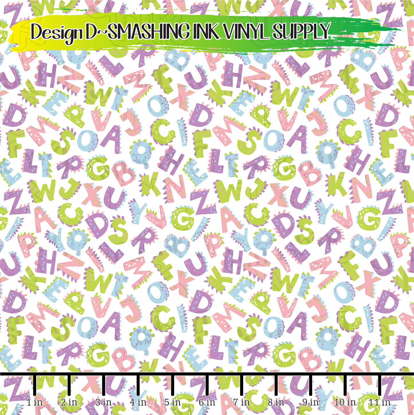 Dinosaur Alphabet ★ Printed Vinyl Sheets | Faux Leather | Laser Safe