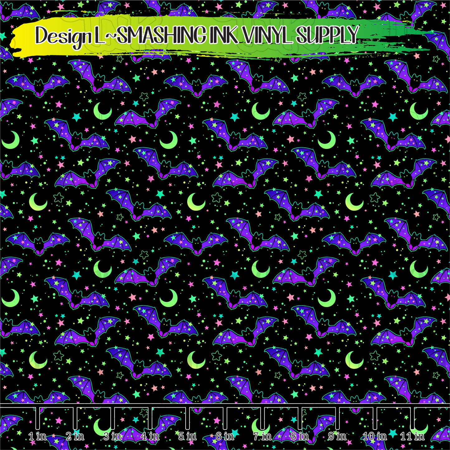 Bats ★ Printed Vinyl Sheets | Faux Leather | Laser Safe