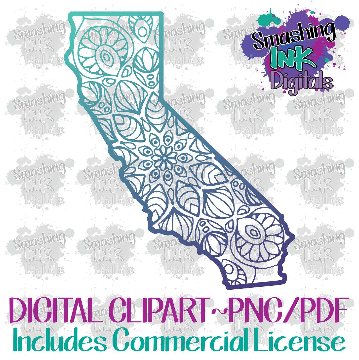 California Mandala - Printable Graphic