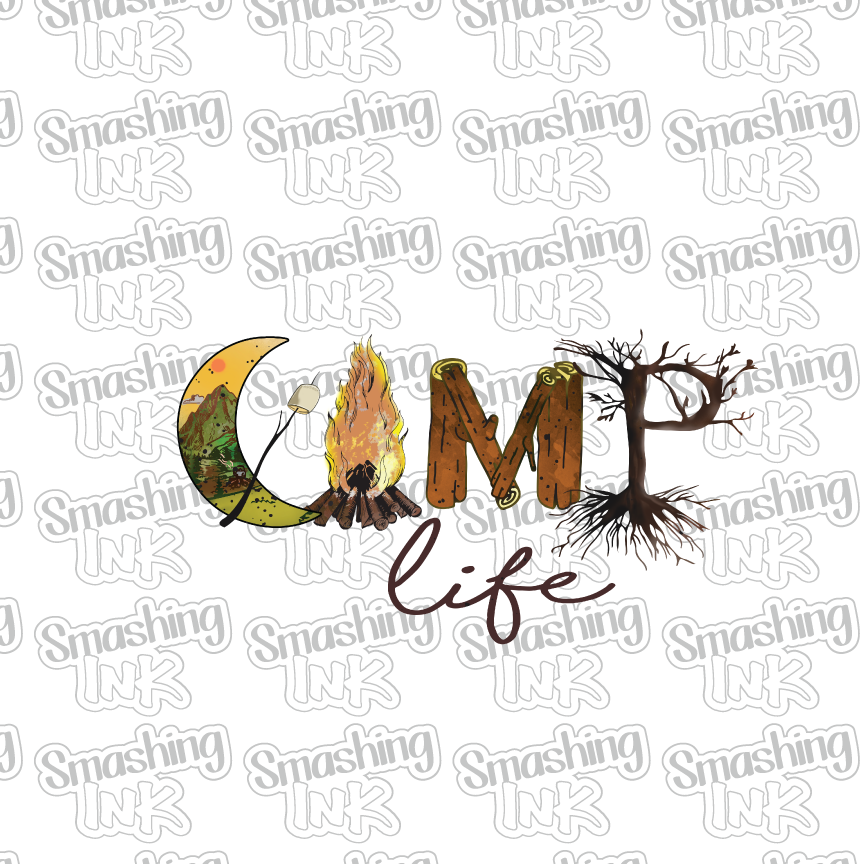 Camping Life SUBLIMATION TRANSFERS Ready To Press