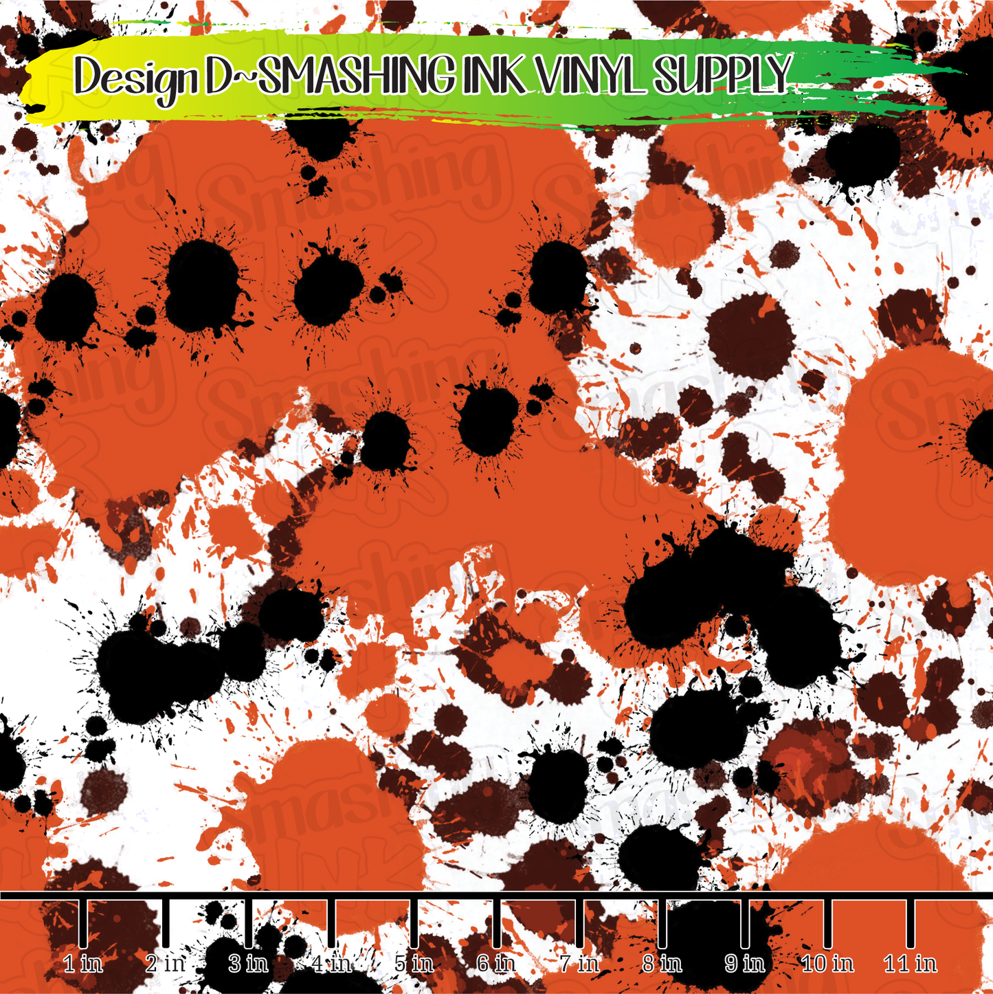 Halloween Splatter ★ Printed Vinyl Sheets | Faux Leather | Laser Safe