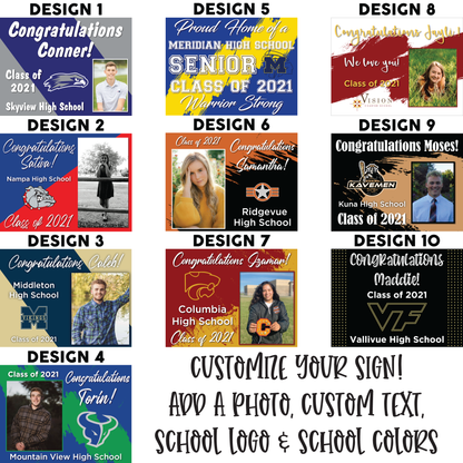 Custom Senior Yard Sign - 18x24 inch (LOCAL ONLY PICKUP ONLY)