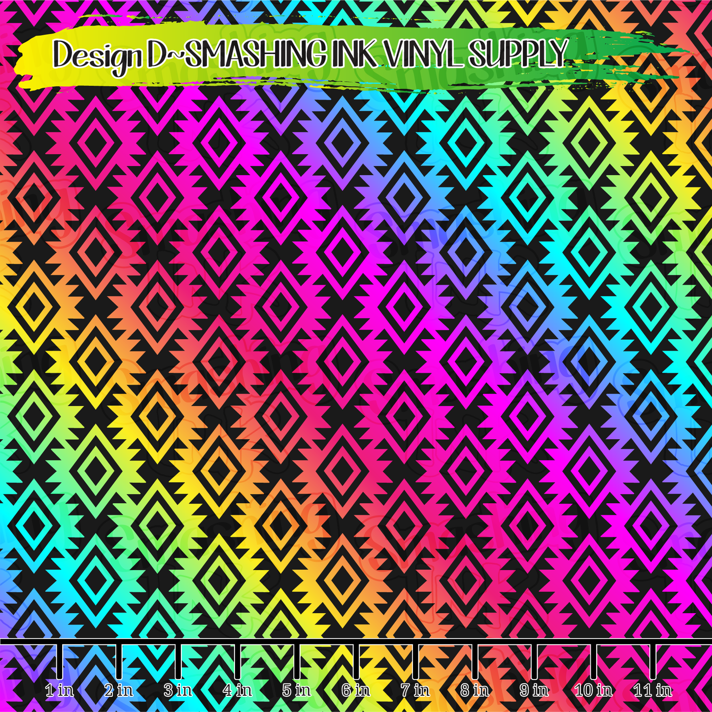 Rainbow Aztec ★ Printed Vinyl Sheets | Faux Leather | Laser Safe