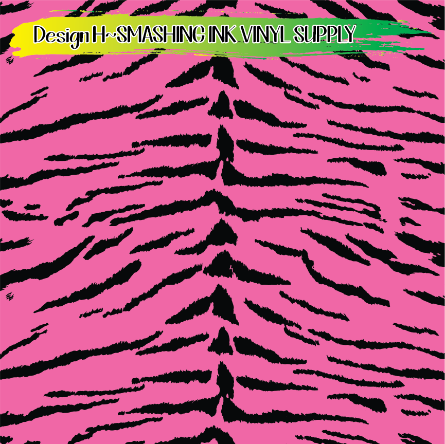 Light Pink Black Animal Print ★ Printed Vinyl Sheets | Faux Leather | Laser Safe