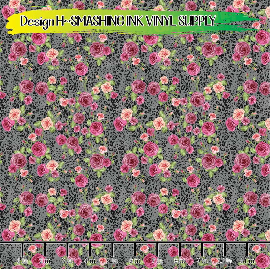 Floral Animal Print ★ Printed Vinyl Sheets | Faux Leather | Laser Safe