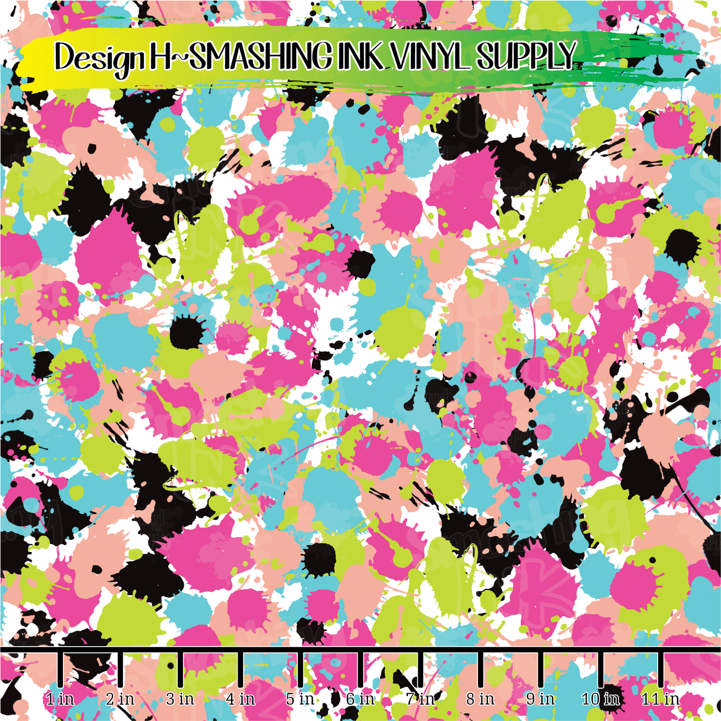 Paint Splatter ★ Printed Vinyl Sheets | Faux Leather | Laser Safe