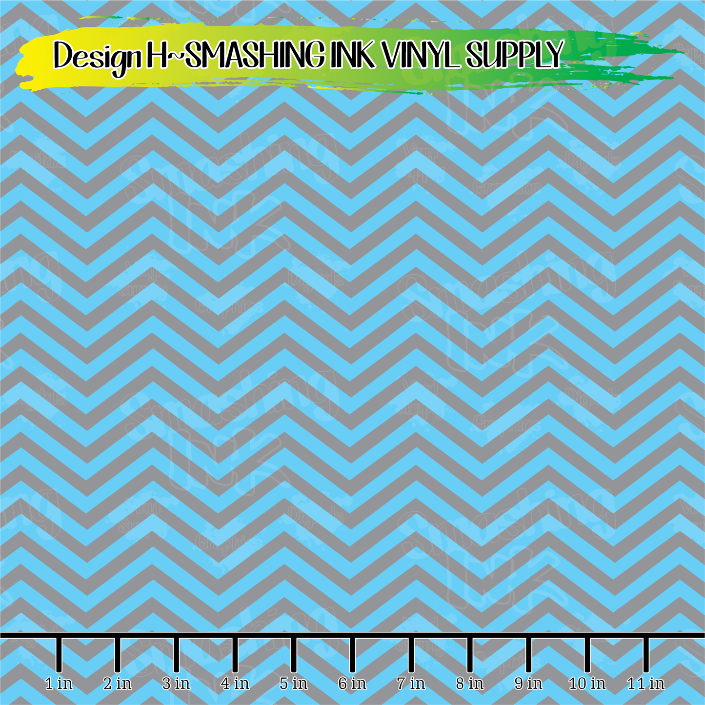 Blue & Grey Chevron ★ Printed Vinyl Sheets | Faux Leather | Laser Safe