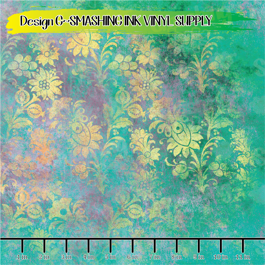 Floral Grunge ★ Pattern Vinyl | Faux Leather | Sublimation (TAT 3 BUS DAYS)