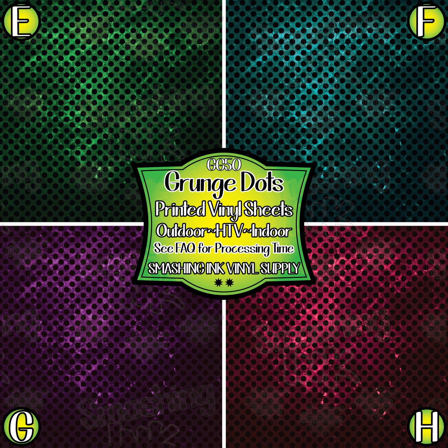 Grunge Dots ★ Printed Sheets | Faux Leather | Laser Safe