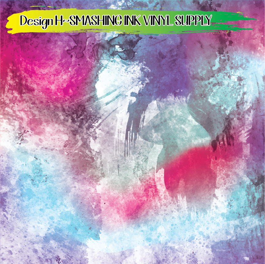 Watercolor Grunge ★ Printed Vinyl Sheets | Faux Leather | Laser Safe