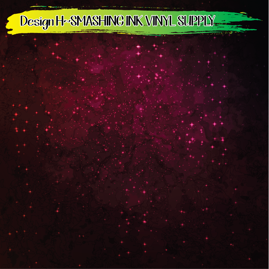 Red Space ★ Printed Vinyl Sheets | Faux Leather | Laser Safe