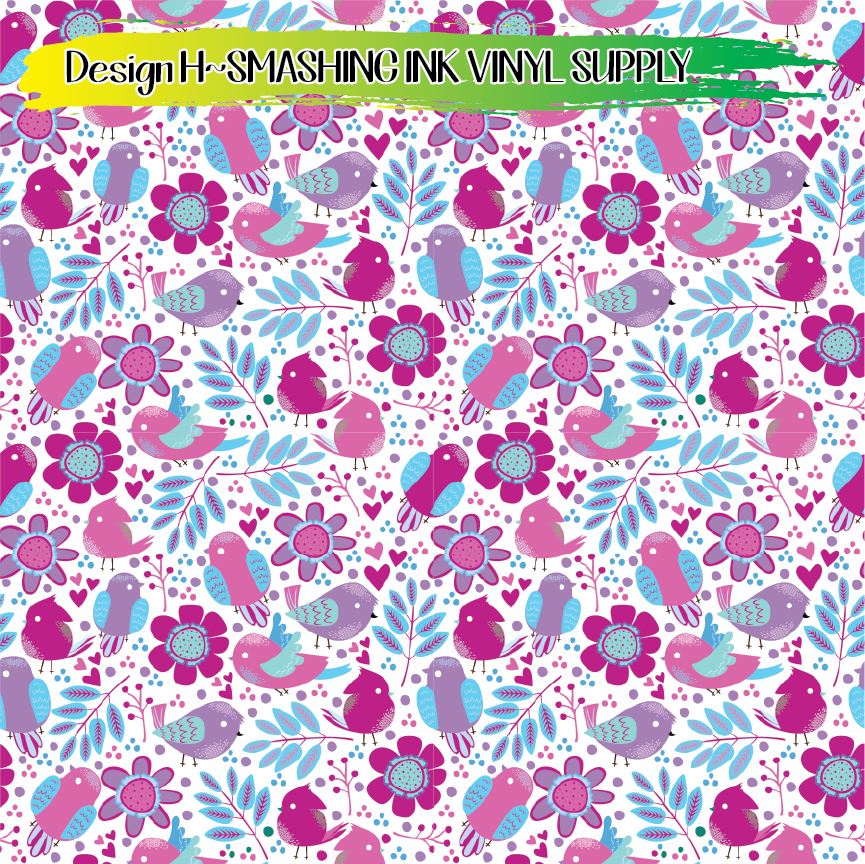 Spring Flowers ★ Printed Vinyl Sheets | Faux Leather | Laser Safe