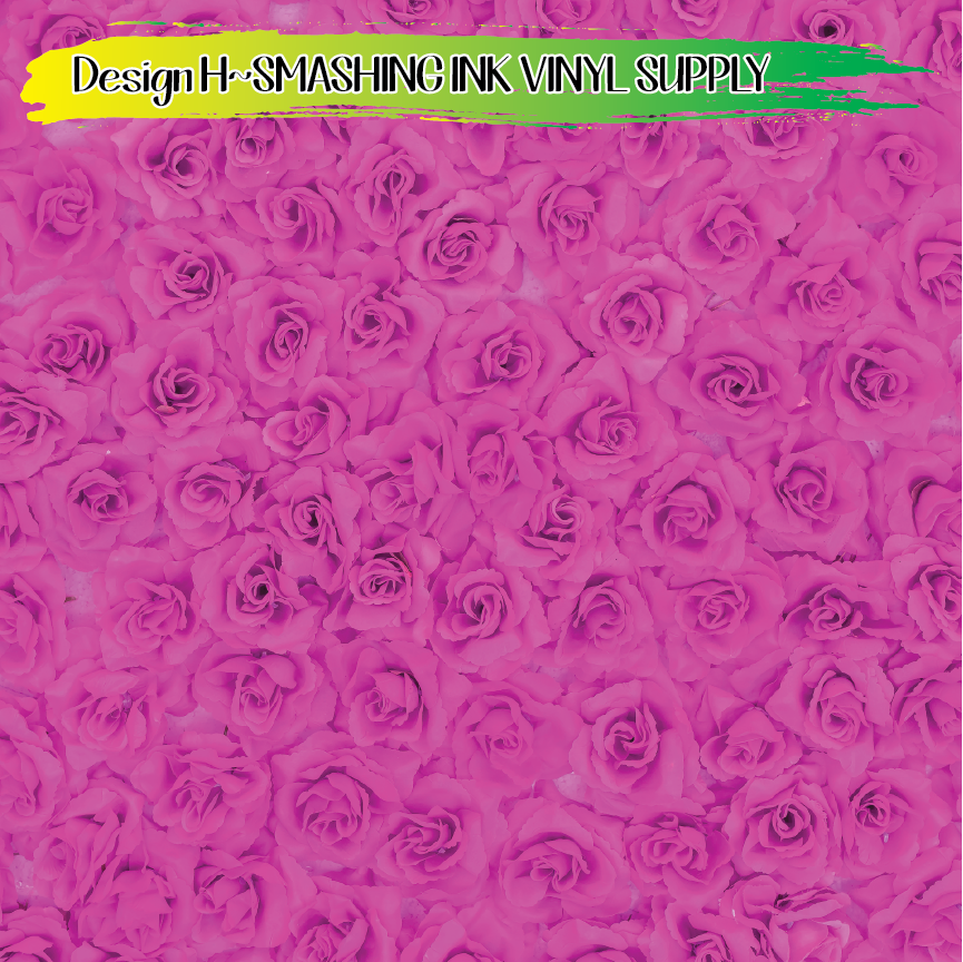 Rose Pattern ★ Printed Vinyl Sheets | Faux Leather | Laser Safe