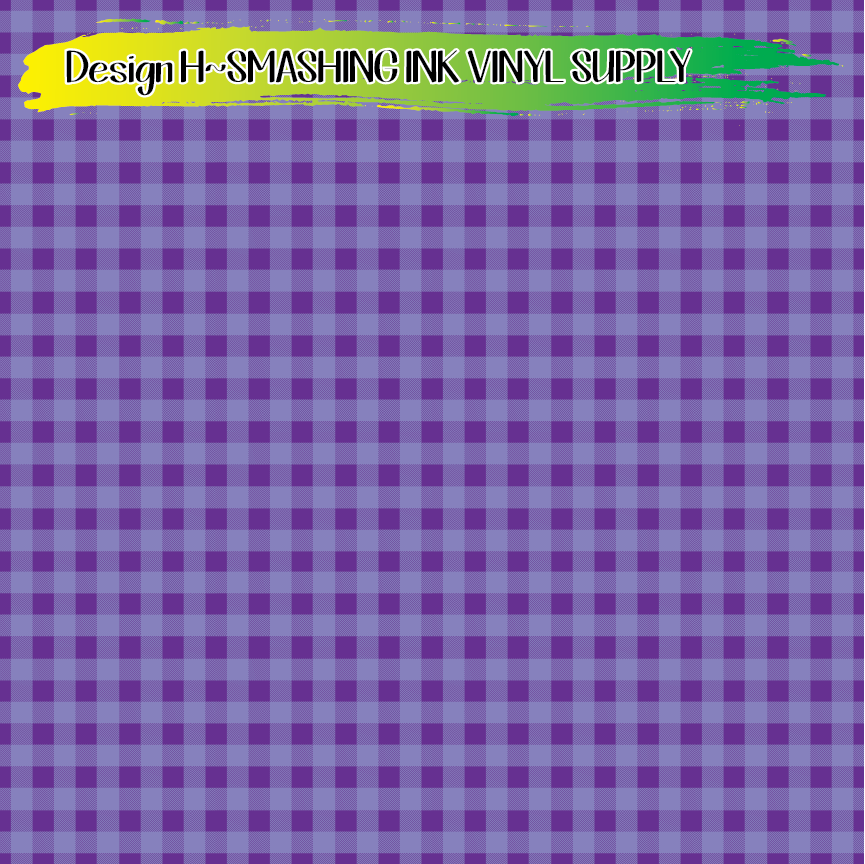 Purple Buffalo Plaid ★ Printed Vinyl Sheets | Faux Leather | Laser Safe