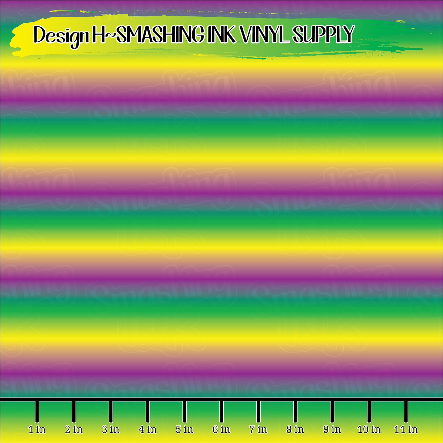Mardi Gras Ombre ★ Printed Vinyl Sheets | Faux Leather | Laser Safe