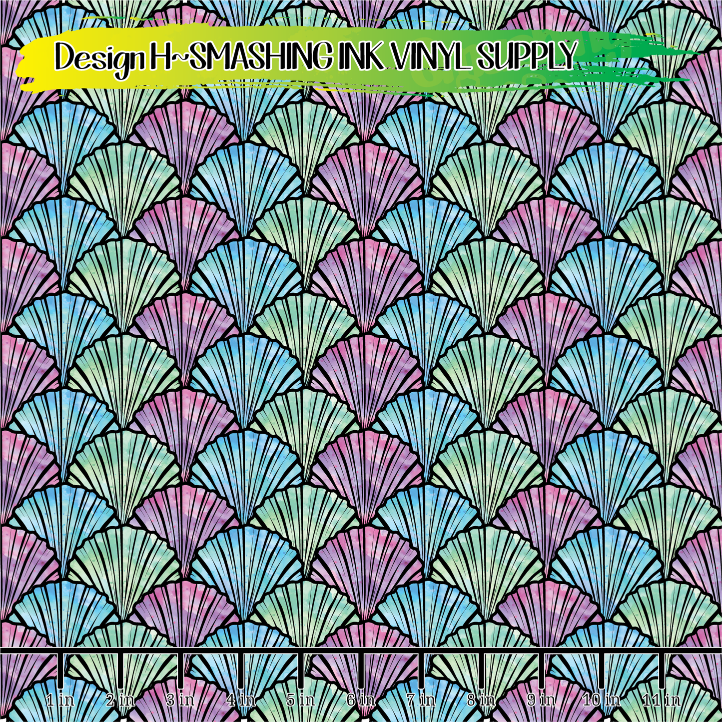 Shell Pattern ★ Printed Vinyl Sheets | Faux Leather | Laser Safe