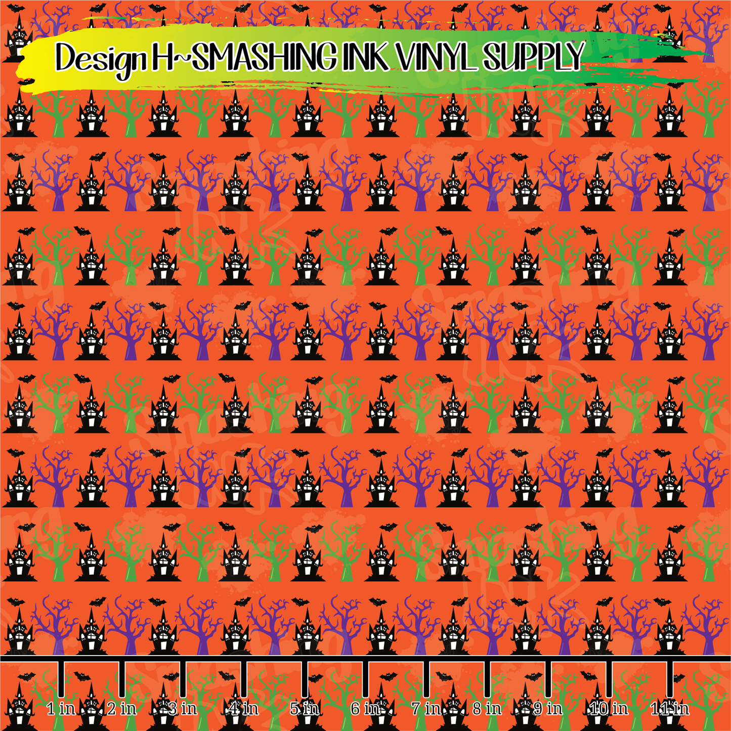 Haunted House ★ Printed Vinyl Sheets | Faux Leather | Laser Safe