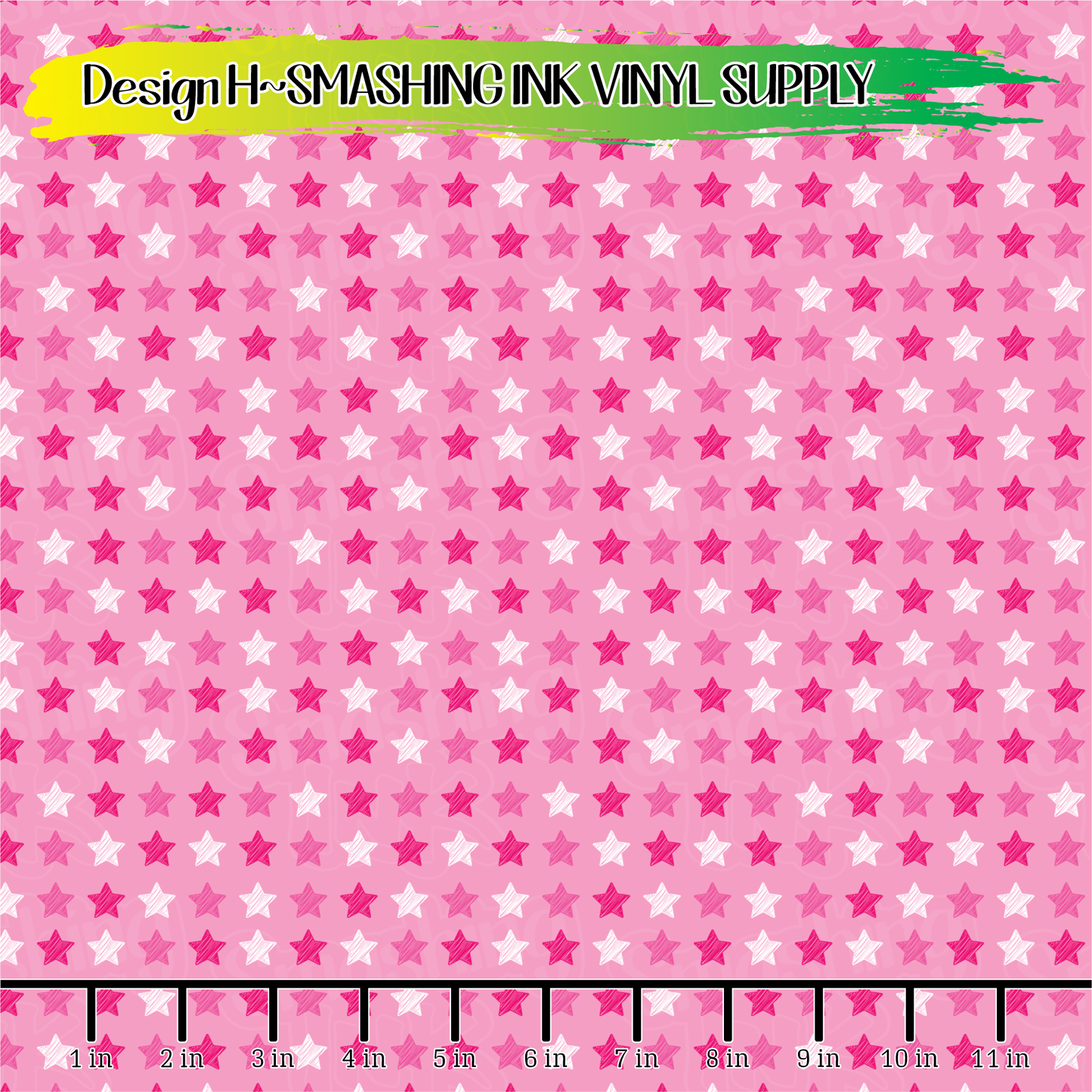 Pink Stars Small Scale ★ Printed Vinyl Sheets | Faux Leather | Laser Safe