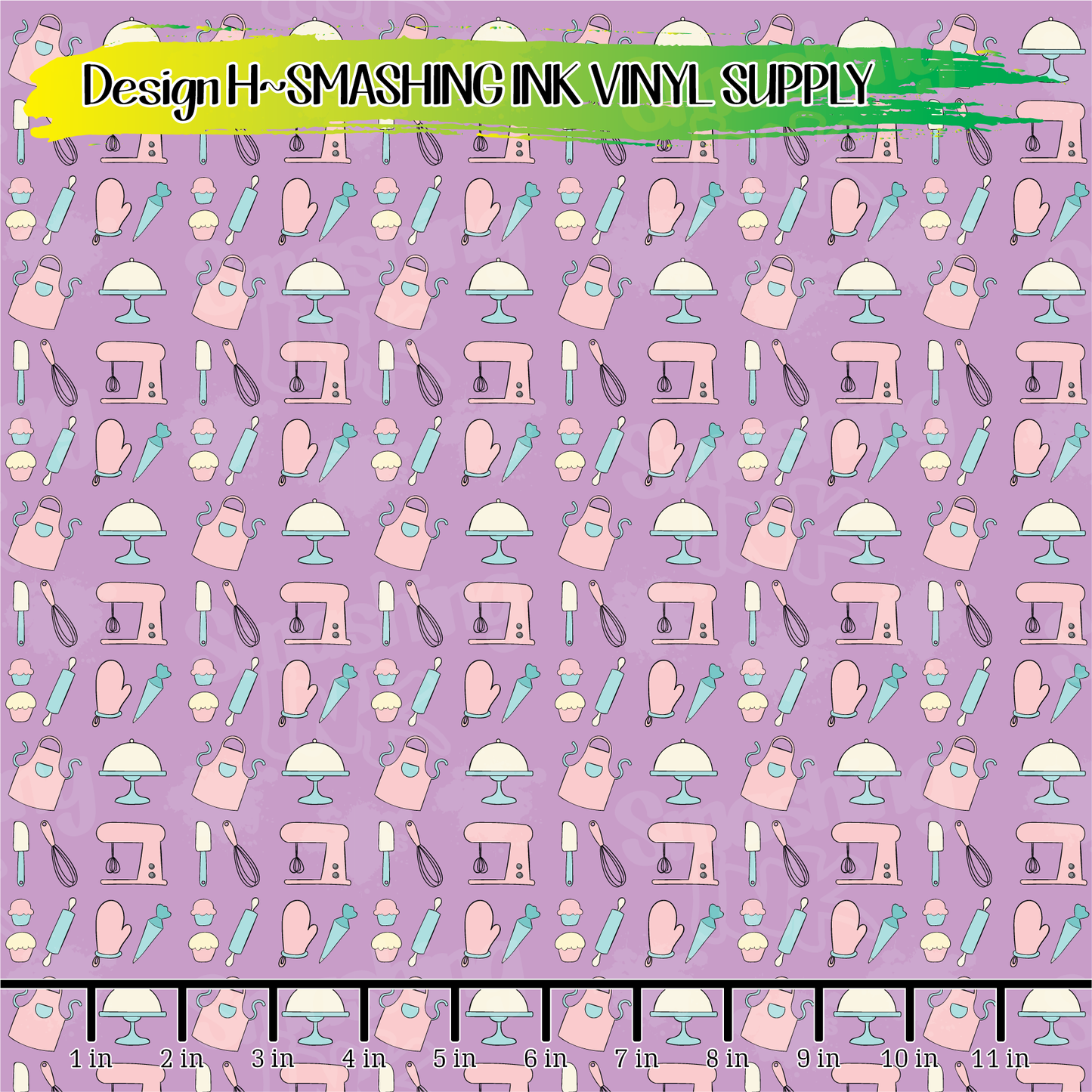 Small Scale Baking Pattern ★ Printed Vinyl Sheets | Faux Leather | Laser Safe