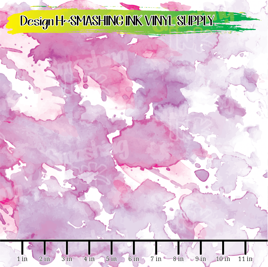 Colorful Watercolor ★ Printed Vinyl Sheets | Faux Leather | Laser Safe