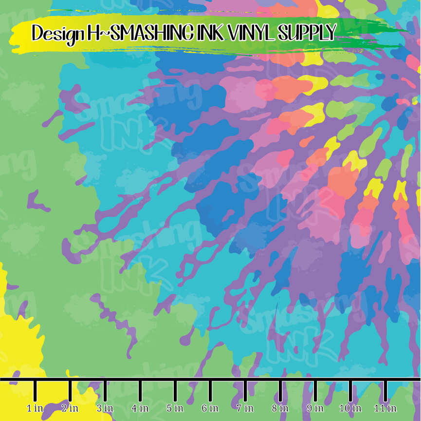 Pastel Tie Dye ★ Printed Vinyl Sheets | Faux Leather | Laser Safe