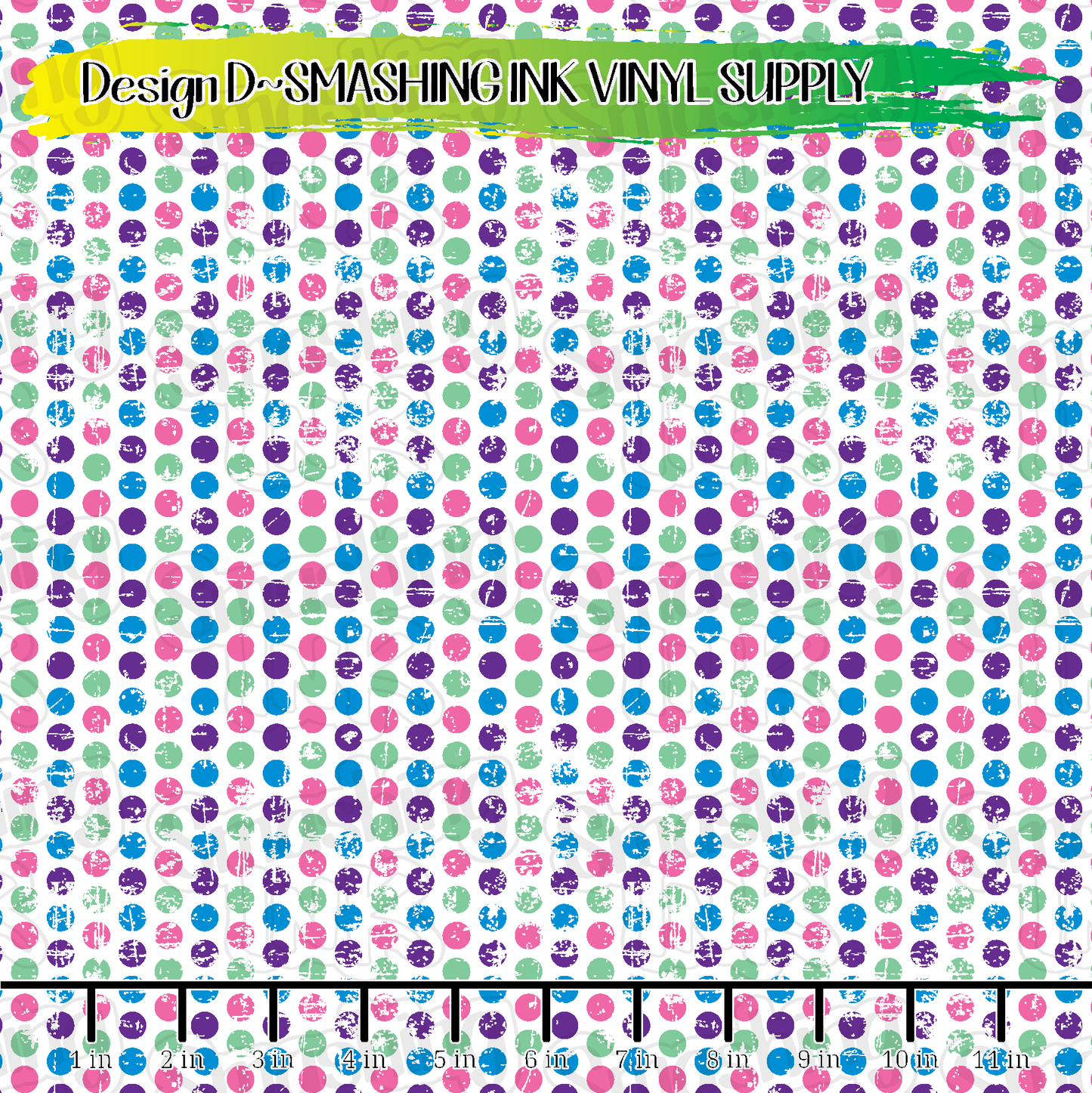 Grunge Colorful Dots ★ Printed Vinyl Sheets | Faux Leather | Laser Safe