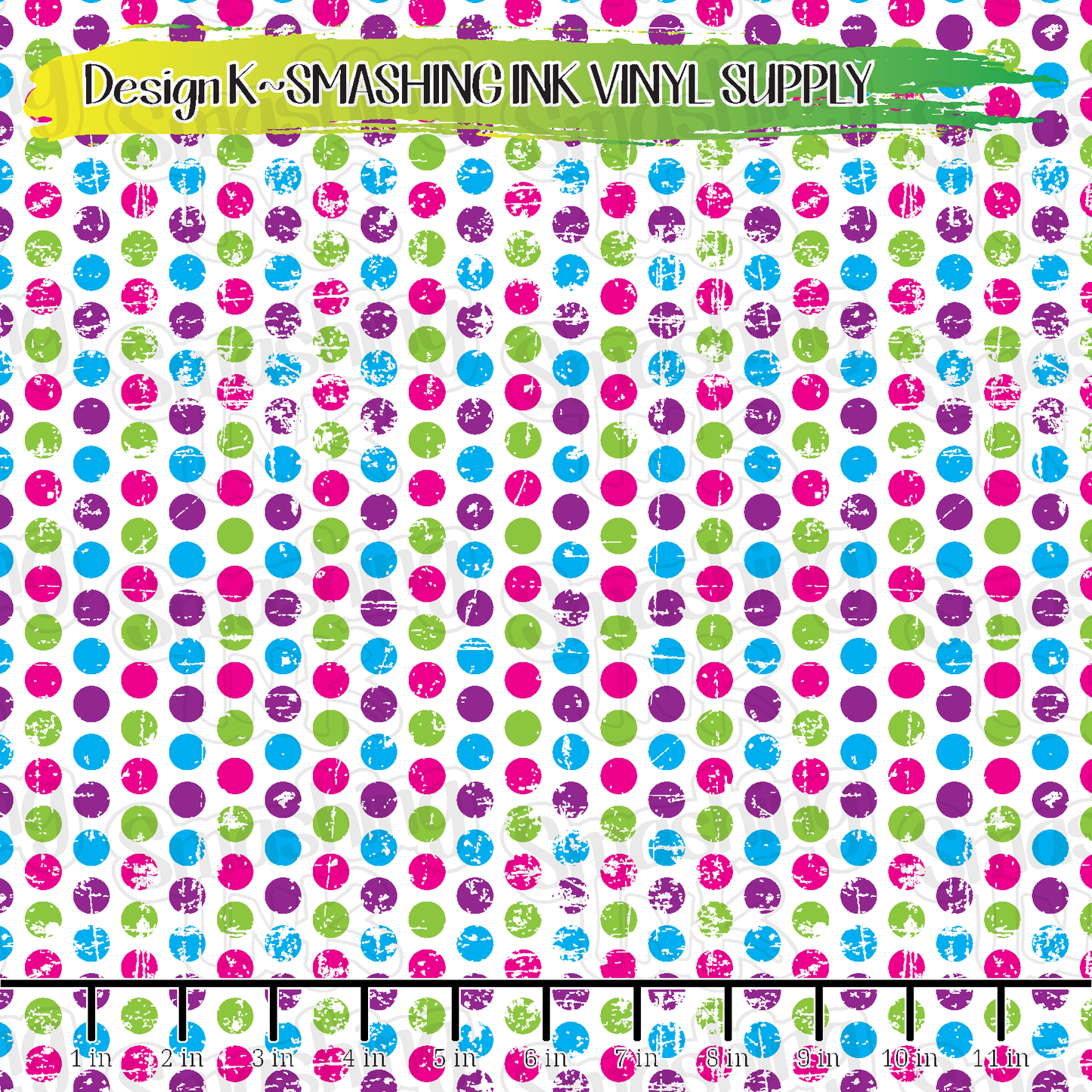 Grunge Colorful Dots ★ Printed Sheets | Faux Leather | Laser Safe