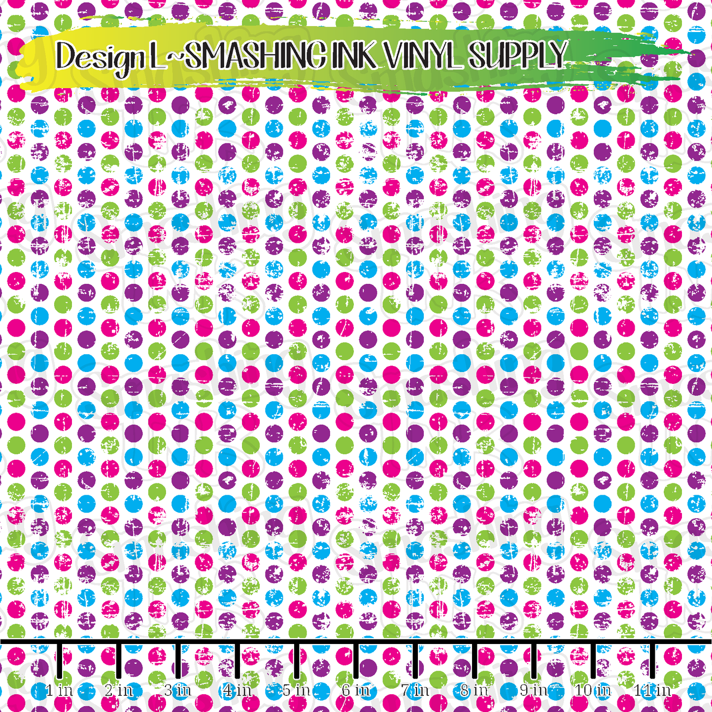 Grunge Colorful Dots ★ Printed Sheets | Faux Leather | Laser Safe