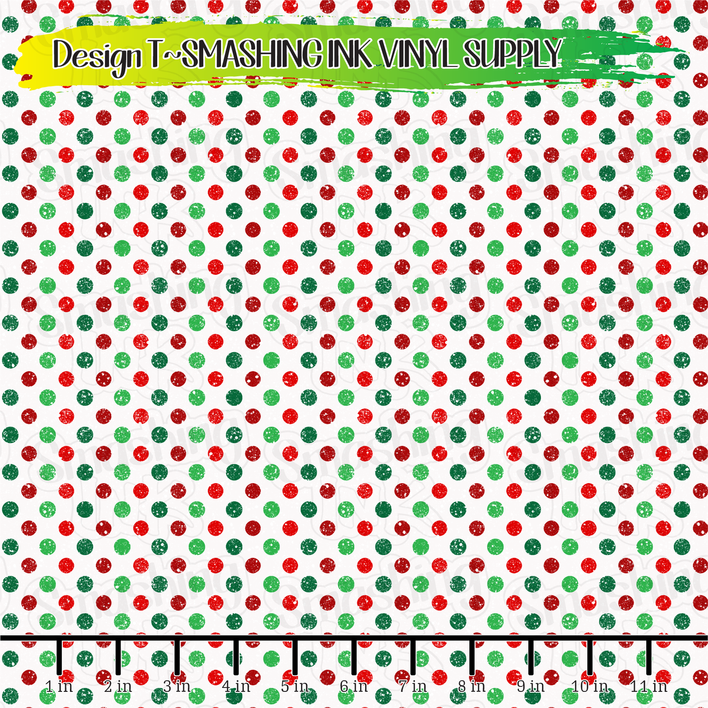 Christmas Dots - Printed Vinyl Sheets | Faux Leather | Laser Safe