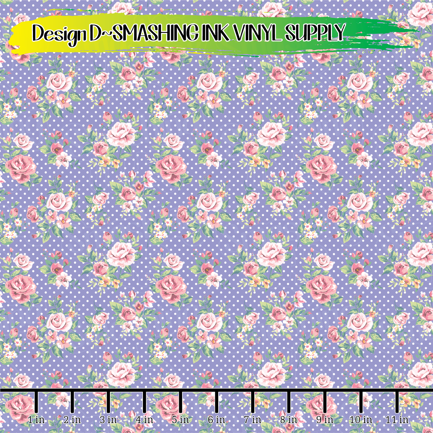 Floral Polka Dots ★ Printed Vinyl Sheets | Faux Leather | Laser Safe
