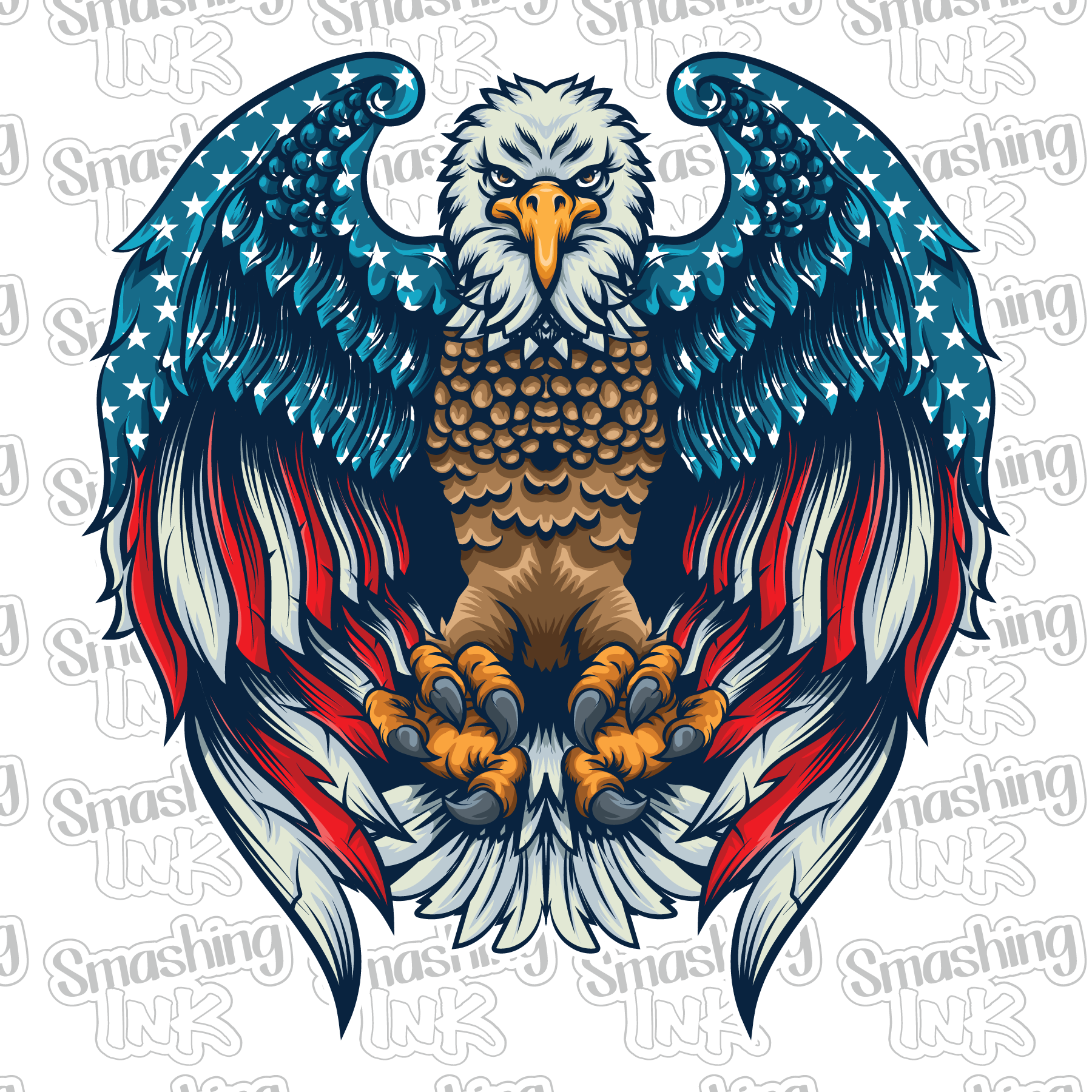 murica eagle with flag