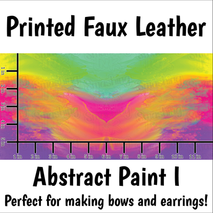 Abstract Paint I - Faux Leather Sheet (SHIPS IN 3 BUS DAYS)