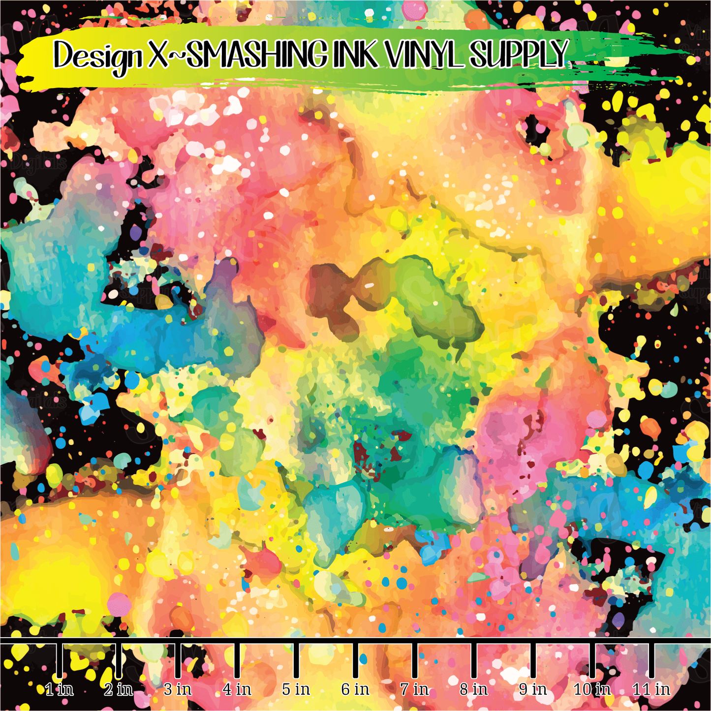 Colorful Splatter ★ Printed Sheets | Faux Leather | Laser Safe