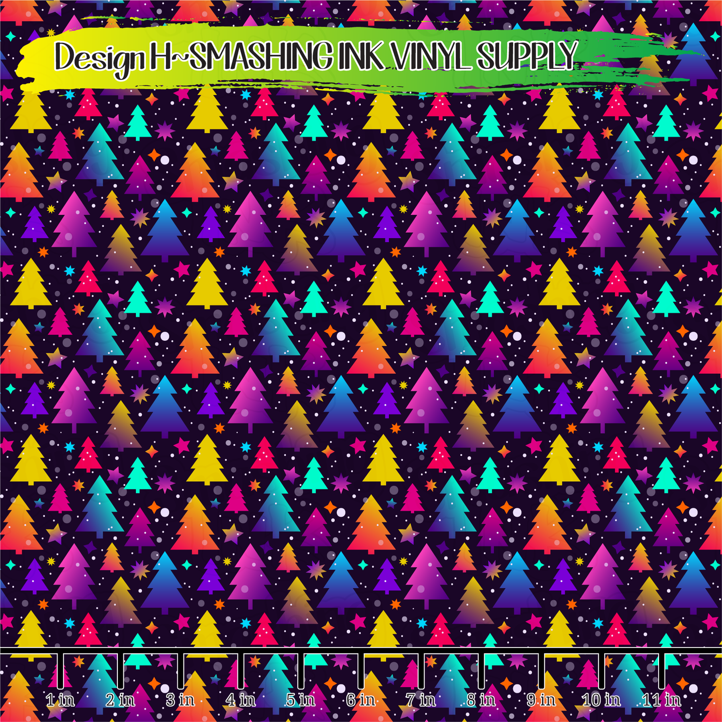 Colorful Trees ★ Printed Vinyl Sheets | Faux Leather | Laser Safe