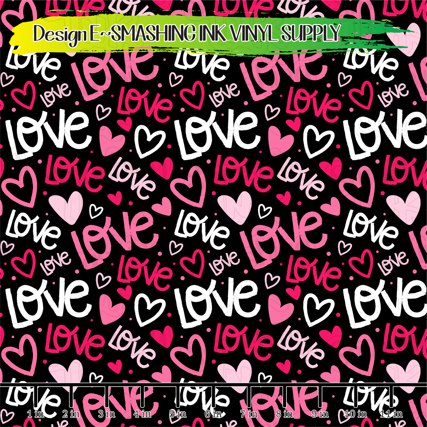 Love Pattern ★ Printed Sheets | Faux Leather | Laser Safe