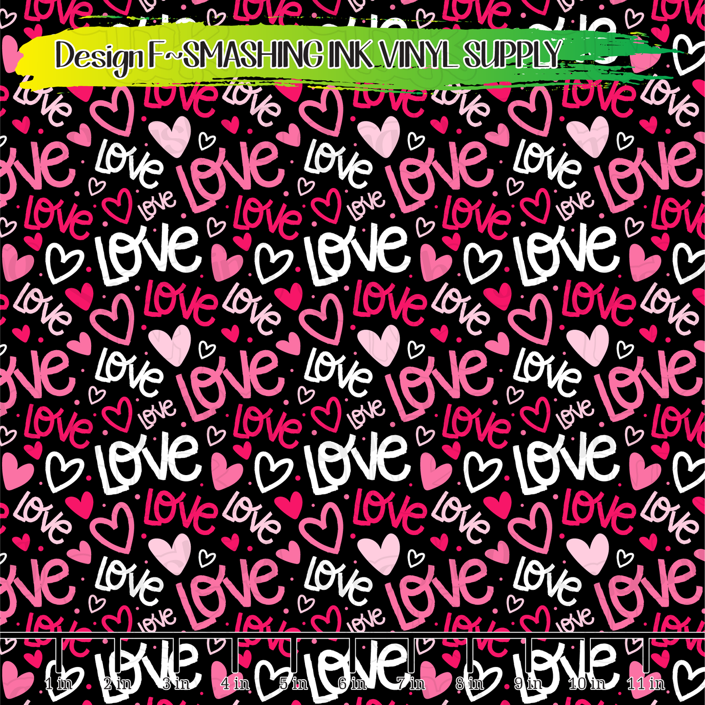 Love Pattern ★ Printed Sheets | Faux Leather | Laser Safe