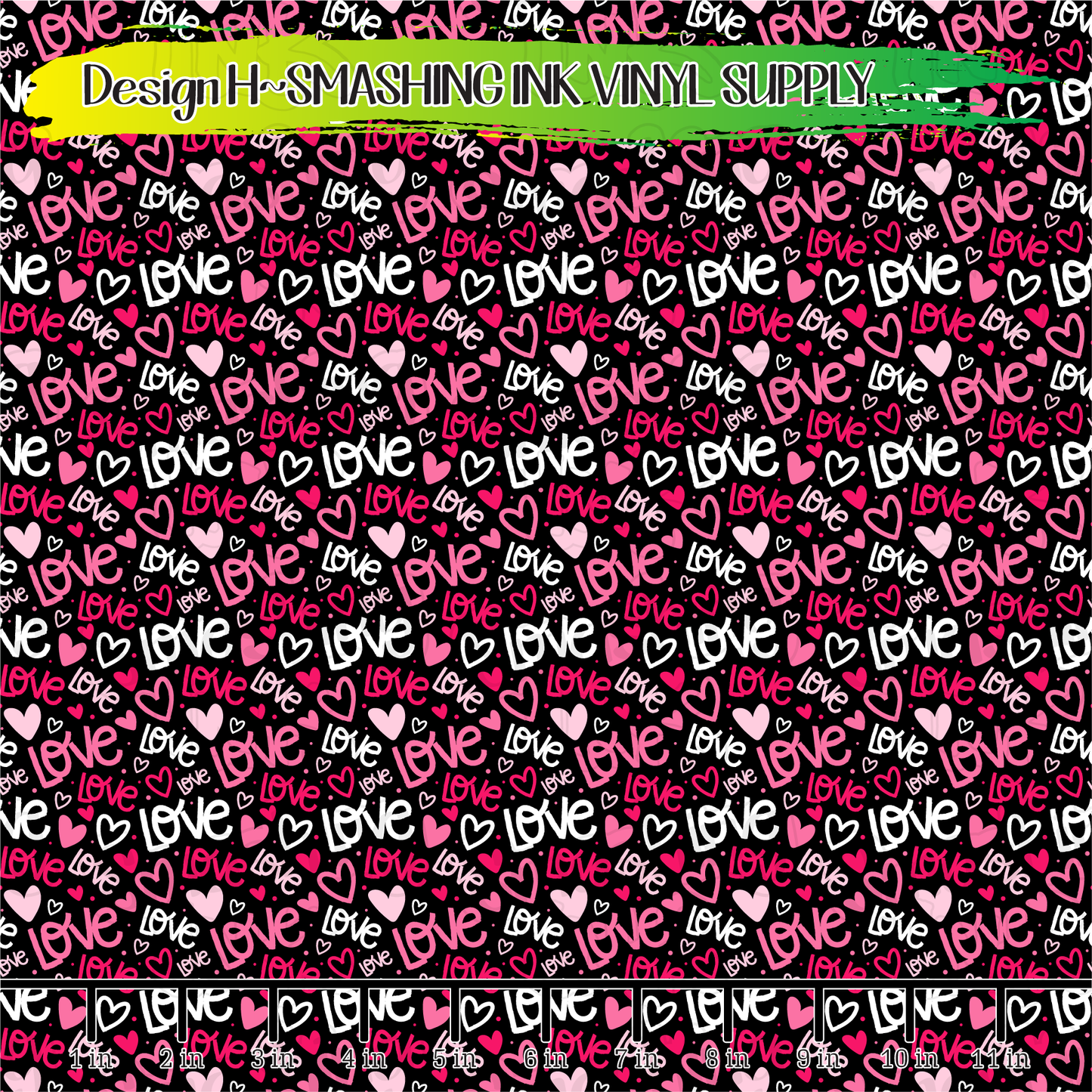 Love Pattern ★ Printed Sheets | Faux Leather | Laser Safe