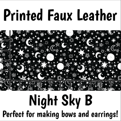Night Sky B - Faux Leather Sheet (SHIPS IN 3 BUS DAYS)