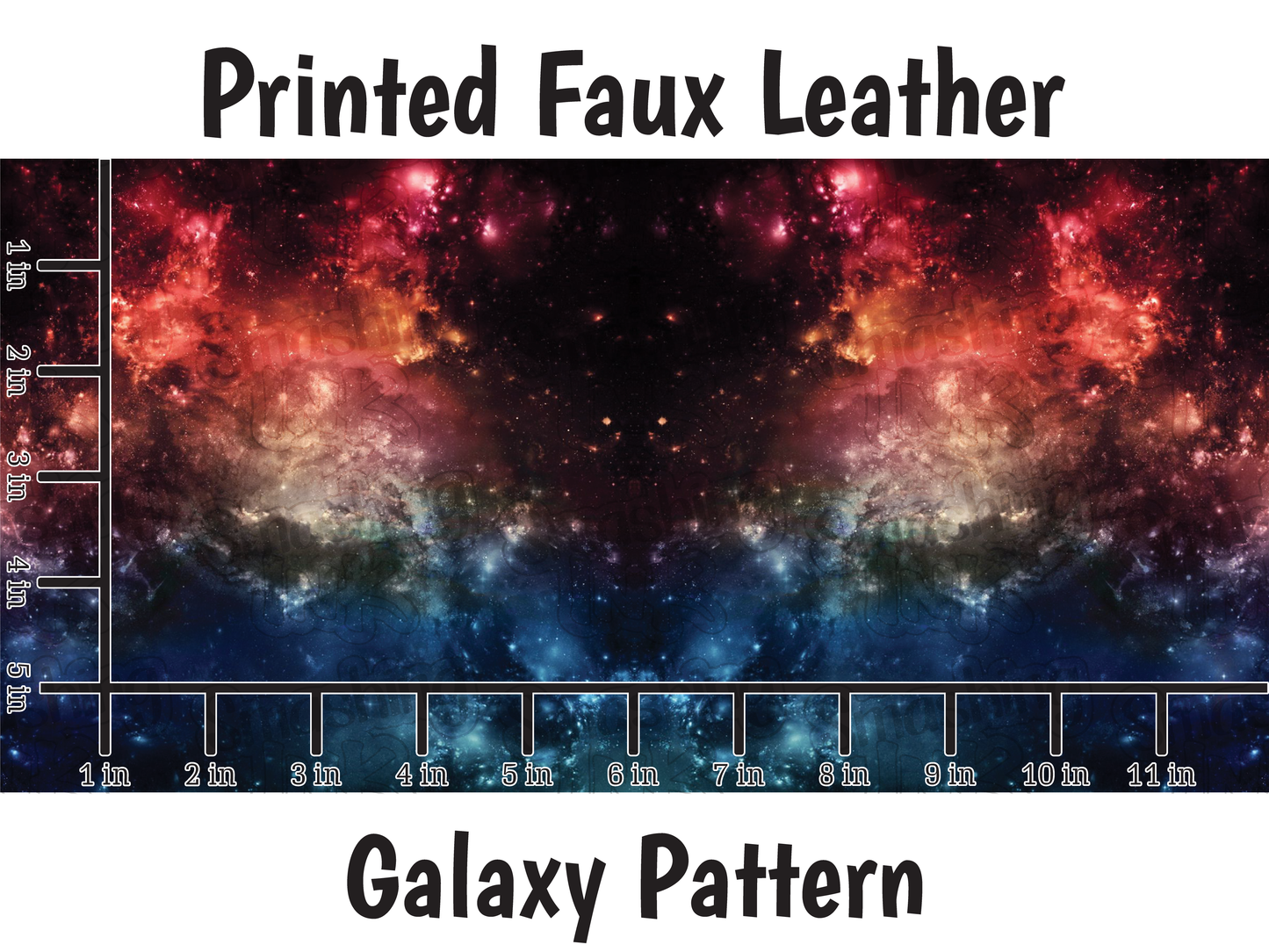 Galaxy Pattern - Faux Leather Sheet (SHIPS IN 3 BUS DAYS)