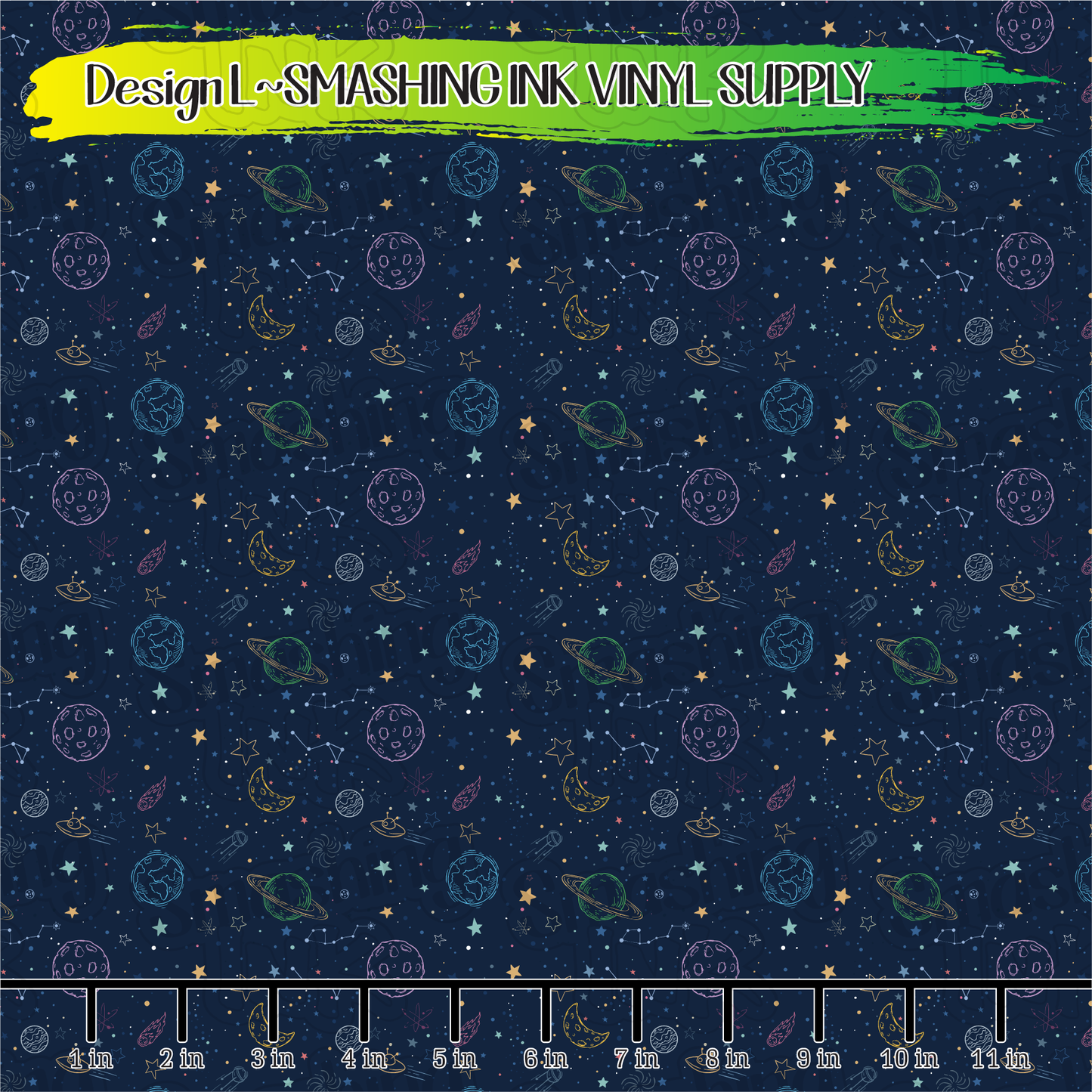 Celestial Night ★ Printed Vinyl Sheets | Faux Leather | Laser Safe