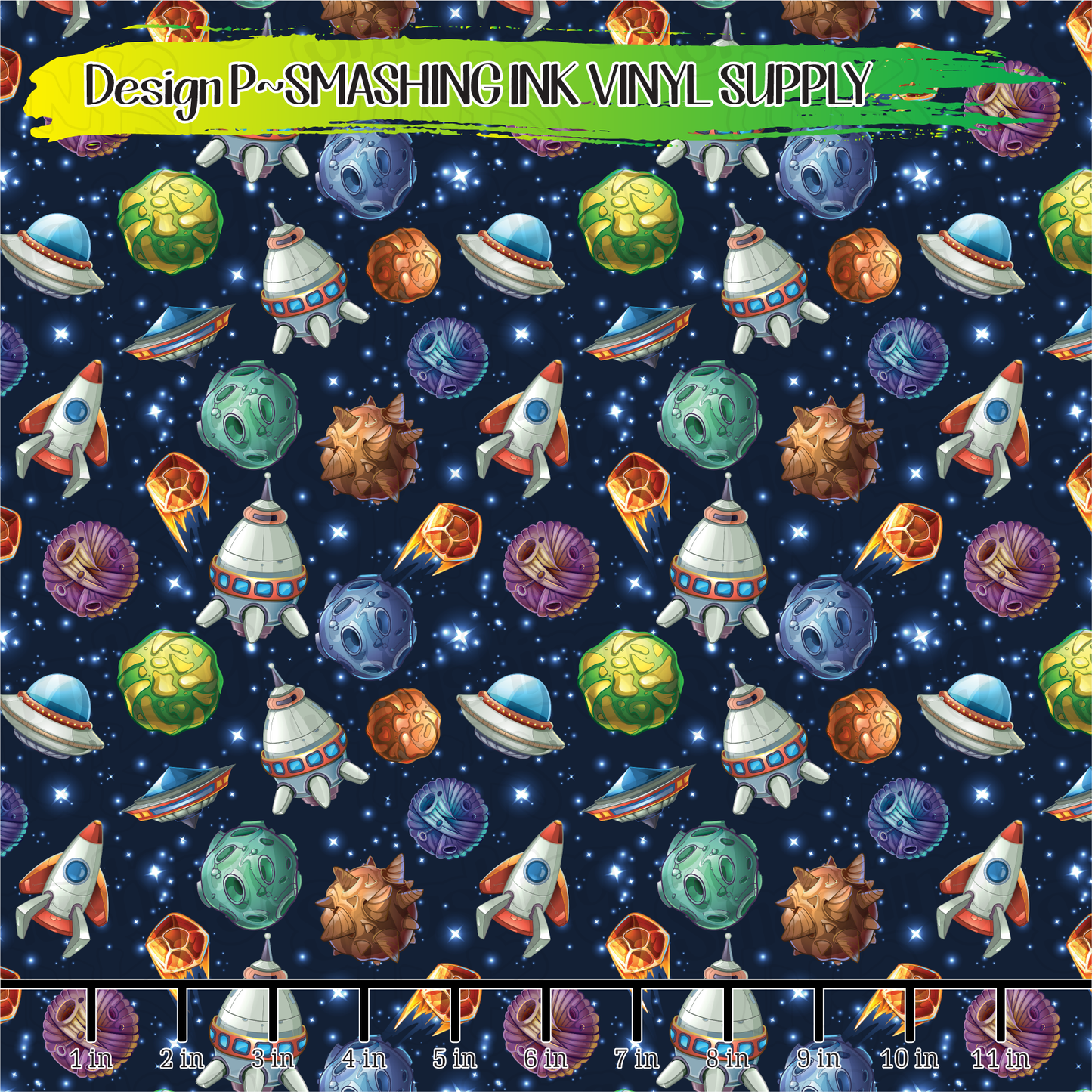 Comic Space ★ Printed Vinyl Sheets | Faux Leather | Laser Safe