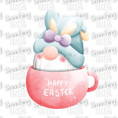 Happy Easter Gnome - Heat Transfer | DTF | Sublimation (TAT 3 BUS DAYS) [4C-18HTV]