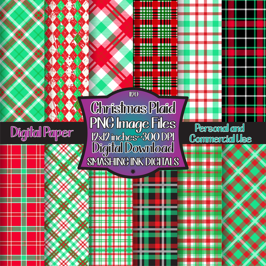 Christmas Plaid - Digital Paper