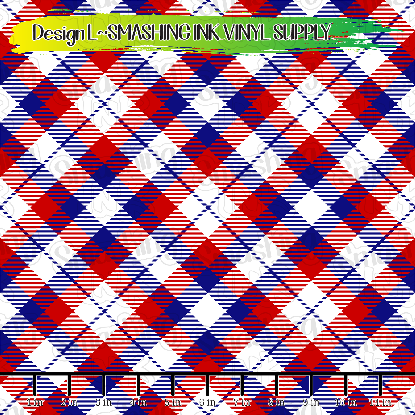 Patriotic Plaid ★ Printed Vinyl Sheets | Faux Leather | Laser Safe